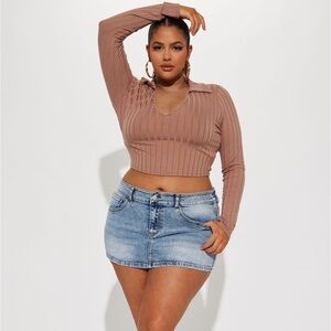 Fashion Nova Denim micro mini skirt